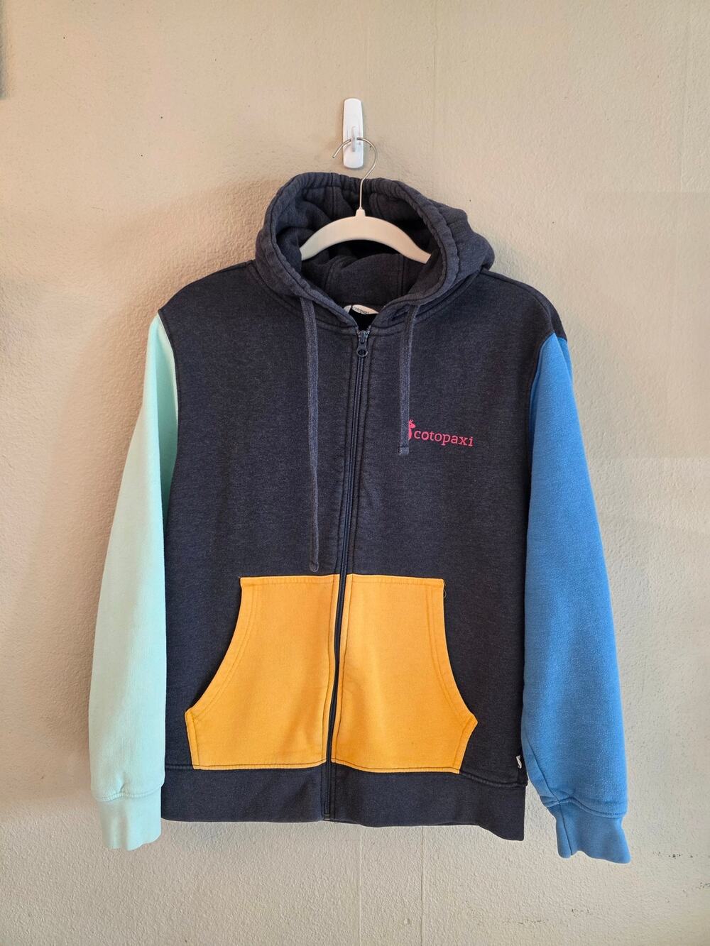 Cotopaxi Women's Full Zip Color Block Hoodie SZ Small Organic Cotton